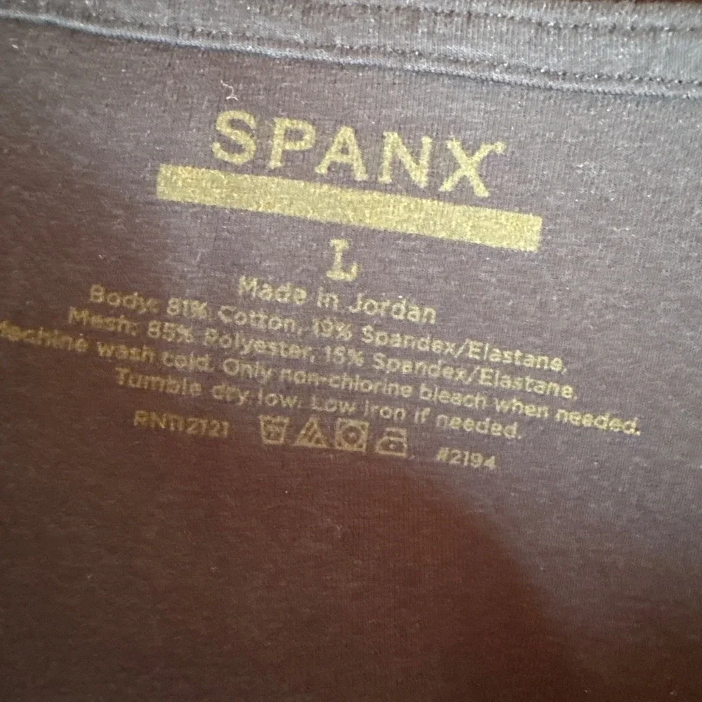 Spanx Mens Black Cotton Compression Boxer Briefs High Waist Shapewear Large 2194